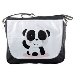 Panda Bear Funny Cute Messenger Bags by Simbadda