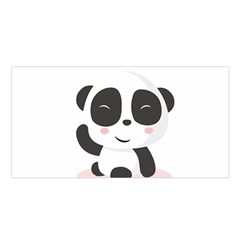 Panda Bear Funny Cute Satin Shawl by Simbadda