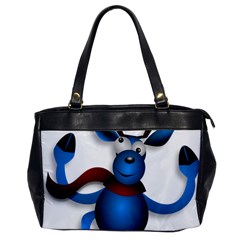 Reindeer Dancing Blue Christmas Office Handbags