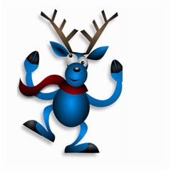 Reindeer Dancing Blue Christmas Large Garden Flag (Two Sides)