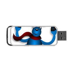 Reindeer Dancing Blue Christmas Portable USB Flash (Two Sides)