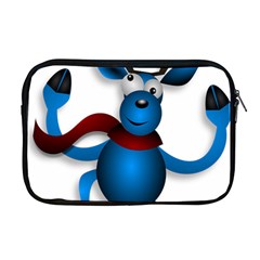 Reindeer Dancing Blue Christmas Apple MacBook Pro 17  Zipper Case