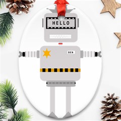 Robot Technology Robotic Animation Ornament (oval) by Simbadda