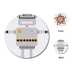 Robot Technology Robotic Animation Playing Cards (round)  by Simbadda