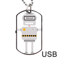 Robot Technology Robotic Animation Dog Tag Usb Flash (one Side) by Simbadda