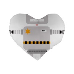 Robot Technology Robotic Animation Standard 16  Premium Heart Shape Cushions by Simbadda