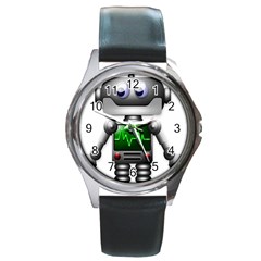 Robot Round Metal Watch by Simbadda