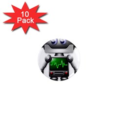 Robot 1  Mini Magnet (10 Pack)  by Simbadda