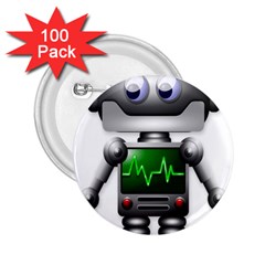 Robot 2 25  Buttons (100 Pack)  by Simbadda