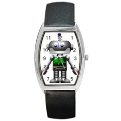 Robot Barrel Style Metal Watch