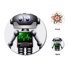 Robot Playing Cards (round)  by Simbadda