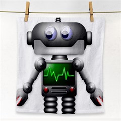 Robot Face Towel by Simbadda