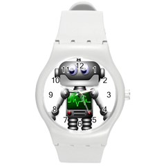 Robot Round Plastic Sport Watch (m) by Simbadda