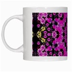 Namaste Decorative Flower Pattern Of Floral White Mugs Left