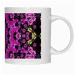 Namaste Decorative Flower Pattern Of Floral White Mugs Right