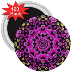 Namaste Decorative Flower Pattern Of Floral 3  Magnets (100 Pack) by pepitasart