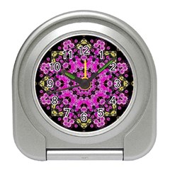 Namaste Decorative Flower Pattern Of Floral Travel Alarm Clocks by pepitasart