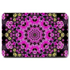 Namaste Decorative Flower Pattern Of Floral Large Doormat  by pepitasart