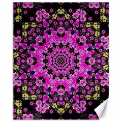 Namaste Decorative Flower Pattern Of Floral Canvas 11  X 14   by pepitasart