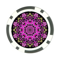 Namaste Decorative Flower Pattern Of Floral Poker Chip Card Guard (10 Pack) by pepitasart