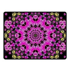 Namaste Decorative Flower Pattern Of Floral Fleece Blanket (small) by pepitasart