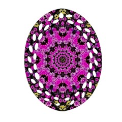 Namaste Decorative Flower Pattern Of Floral Oval Filigree Ornament (two Sides) by pepitasart