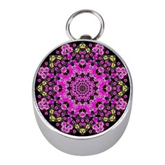 Namaste Decorative Flower Pattern Of Floral Mini Silver Compasses by pepitasart