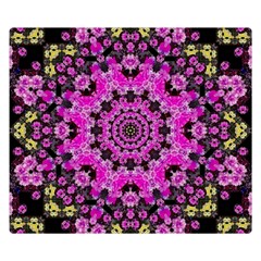 Namaste Decorative Flower Pattern Of Floral Double Sided Flano Blanket (small)  by pepitasart