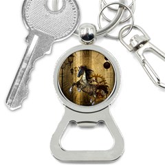 Awesome Steampunk Horse, Clocks And Gears In Golden Colors Bottle Opener Key Chains by FantasyWorld7