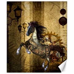 Awesome Steampunk Horse, Clocks And Gears In Golden Colors Canvas 20  X 24   by FantasyWorld7