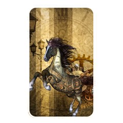 Awesome Steampunk Horse, Clocks And Gears In Golden Colors Memory Card Reader by FantasyWorld7