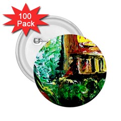 Old Tree And House With An Arch 5 2 25  Buttons (100 Pack)  by bestdesignintheworld