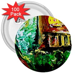 Old Tree And House With An Arch 5 3  Buttons (100 Pack)  by bestdesignintheworld