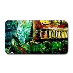 Old Tree And House With An Arch 5 Medium Bar Mats by bestdesignintheworld