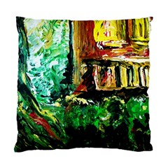 Old Tree And House With An Arch 5 Standard Cushion Case (one Side) by bestdesignintheworld