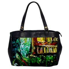 Old Tree And House With An Arch 5 Office Handbags by bestdesignintheworld