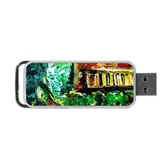 Old Tree And House With An Arch 5 Portable Usb Flash (one Side) by bestdesignintheworld