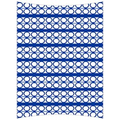 Circles Lines Blue White Pattern  Back Support Cushion by BrightVibesDesign