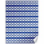 Circles Lines Blue White Pattern  Canvas 12  x 16   11.86 x15.41  Canvas - 1