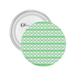 Circles Lines Green White Pattern 2 25  Buttons by BrightVibesDesign