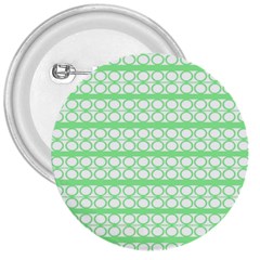 Circles Lines Green White Pattern 3  Buttons by BrightVibesDesign