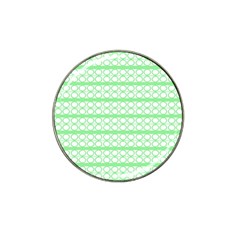 Circles Lines Green White Pattern Hat Clip Ball Marker (10 Pack) by BrightVibesDesign