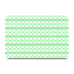 Circles Lines Green White Pattern Plate Mats by BrightVibesDesign