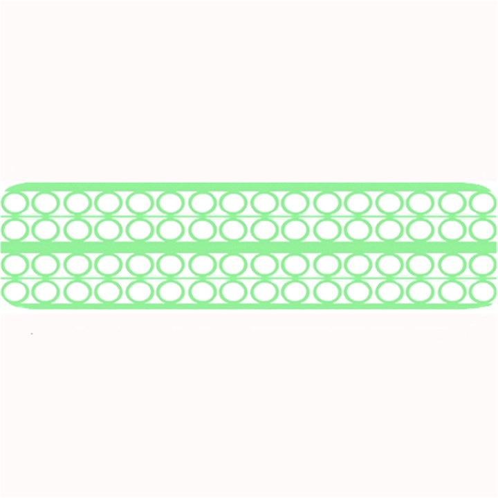 Circles Lines Green White Pattern Large Bar Mats