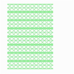 Circles Lines Green White Pattern Large Garden Flag (two Sides) by BrightVibesDesign