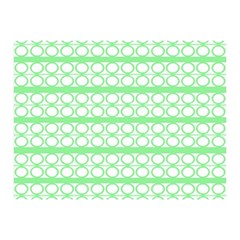 Circles Lines Green White Pattern Double Sided Flano Blanket (mini)  by BrightVibesDesign