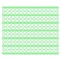 Circles Lines Green White Pattern Double Sided Flano Blanket (small)  by BrightVibesDesign