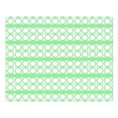 Circles Lines Green White Pattern Double Sided Flano Blanket (large)  by BrightVibesDesign