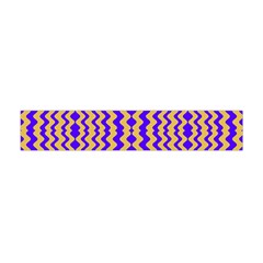 Purple Yellow Wavey Lines Flano Scarf (mini) by BrightVibesDesign