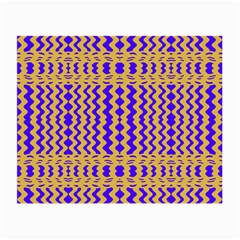 Purple Yellow Wavey Lines Small Glasses Cloth (2-side) by BrightVibesDesign